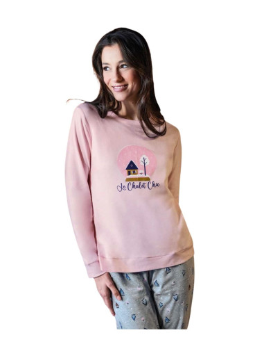 Women's warm cotton jersey pajamas Sielei Campiglio CA12