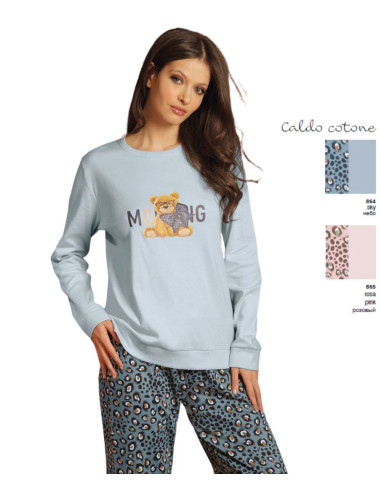 Women's warm cotton jersey pajamas Sielei Faroe FA12