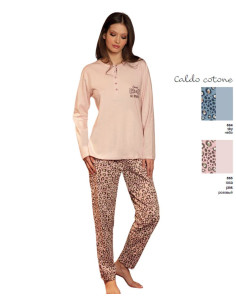 Women's warm cotton jersey pajamas Sielei Faroe FA15