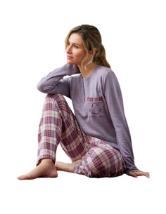 Pigiama donna in jersey di cotone caldo Enrico Coveri EP6245 2