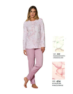 Women's seraphine warm cotton jersey pajamas Linclalor 92240