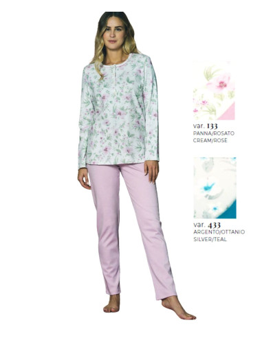 Women's seraphine warm cotton jersey pajamas Linclalor 92222