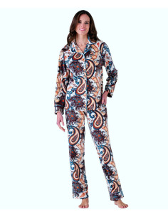 Pigiama donna aperto in caldo pile coral Pigiamiamoci 3455