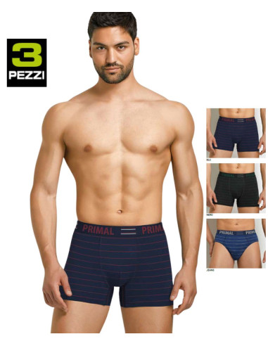 Group 3 men's stretch cotton boxer Primal B363