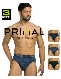 Gruppo 3 slip uomo in cotone elasticizzato Primal S363