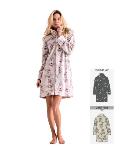 Women's warm coral pile dressing gown Infiore Koala KLO673007