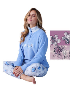 Pigiama donna in caldo pile coral Karelpiu' KF9200