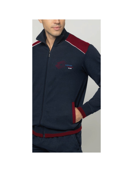 Men's fleece cotton tracksuit with zip Lotto LA2039
