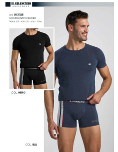 Men's set with t-shirt and boxer Il Granchio GC1325B