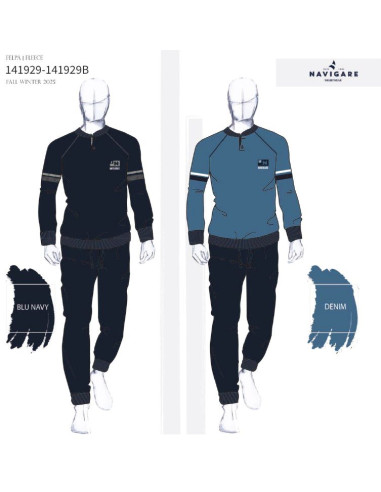 Men's brushed fleece homewear pajamas Navigare 141929 Men's brushed fleece homewear pajamas Navigare 141929