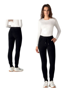 Leggings donna in jersey felpato Gladys PD0842