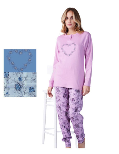 Pigiama donna in calda felpa di cotone Karelpiu' KF9078 Pigiama donna in calda felpa di cotone Karelpiu' KF9078
