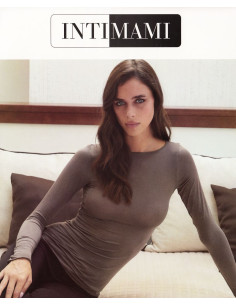 Boat neck wool and modal underjacket shirt Intimami 74885