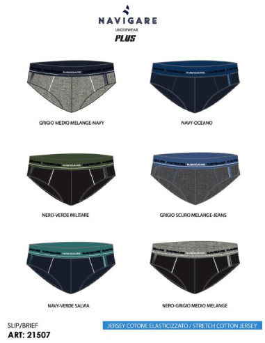 Group 6 boy stretch cotton briefs Navigare 21507J