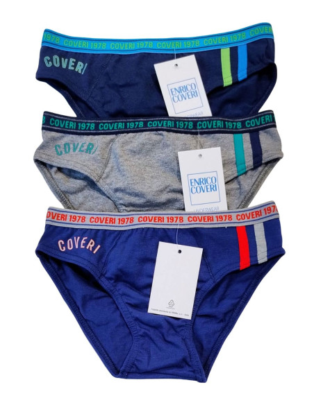 Gruppo 6 slip ragazzo in cotone elasticizzato Enrico Coveri ES4176 Gruppo 6 slip ragazzo in cotone elasticizzato Enrico Coveri ES4176