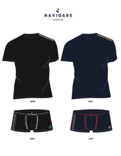 Men's set with t-shirt and boxer Navigare 21560 2