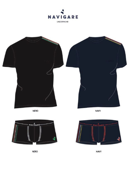 Men's set with t-shirt and boxer Navigare 21560 Men's set with t-shirt and boxer Navigare 21560