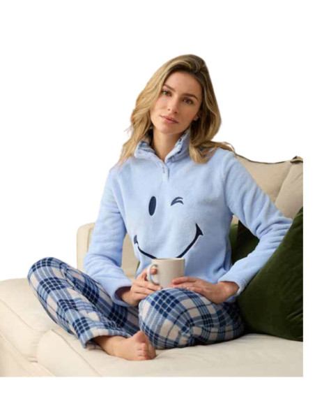 Women's warm coral pile pajamas Enrico Coveri EP6247