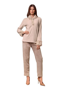 Pigiama donna in caldo pile coral Lormar Angora ANG653877