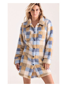 Women's warm coral pile dressing gown Infiore Supermadras SMD672865