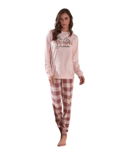 Women's warm cotton jersey pajamas Intimami ID1389