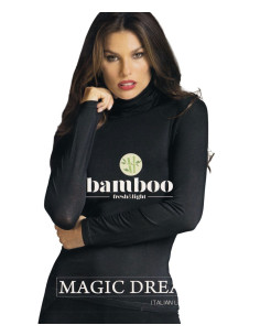 Maglia donna dolcevita a manica lunga in bamboo Magic Dream Zaffiro