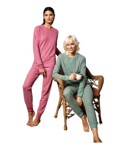 Warm cotton jersey women's pajamas Jadea Home 5248
