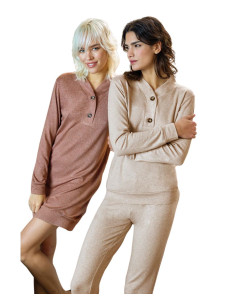 Warm viscose jersey women's pajamas Jadea Home 5259