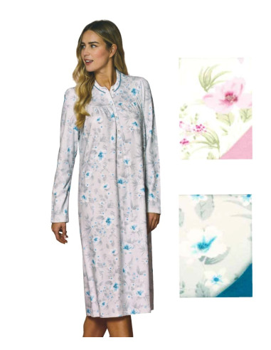 Camicia da notte donna in jersey di caldo cotone Linclalor 92220