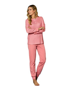 Pigiama donna a serafino in jersey di cotone caldo Linclalor 92222
