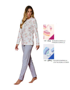 Women's seraphine warm cotton jersey pajamas Linclalor 92244