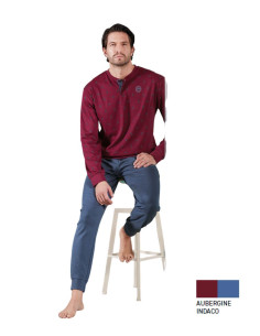 Men's warm cotton jersey pajamas Paul Martin 54430
