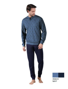 Men's warm cotton jersey pajamas Paul Martin 54430 2