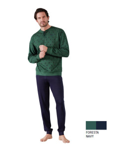Pigiama uomo in jersey di cotone caldo Paul Martin 54429