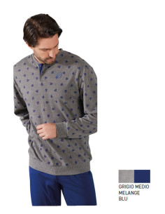 Pigiama uomo in jersey di cotone caldo Paul Martin 54429 2