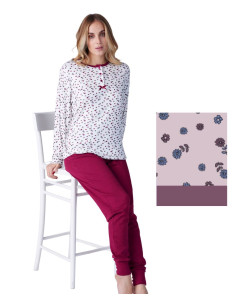 Pigiama donna in jersey di cotone caldo Karelpiu' KF9010