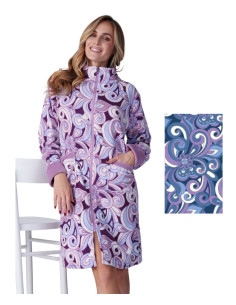 Women's coral pile dressing gown with zip Karelpiu' KF9226