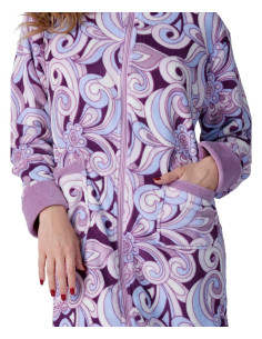 Women's coral pile dressing gown with zip Karelpiu' KF9226 2