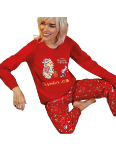 PIGIAMA DONNA LUNGO STAMPA WINNIE THE POOH JADEA 5275