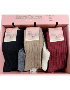 Women's cashmere long sock Henry Cotton's HT30321