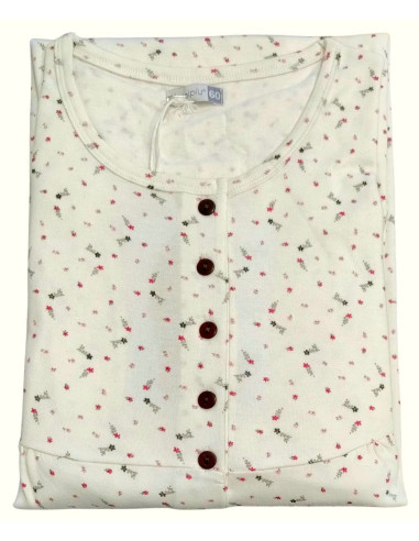 Camicia da notte donna calibrata in jersey di cotone caldo Karelpiu' KI9097