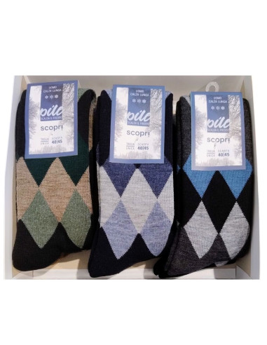 Men's warm pile long socks Scopri Prisco Makalu