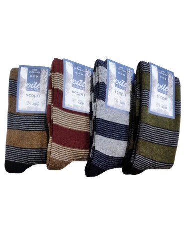 Men's warm pile long socks Scopri Prisco Lhotse (1 PAIR)