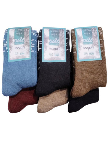 Women's warm pile long socks Scopri Prisco Noelle (1 PAIR)