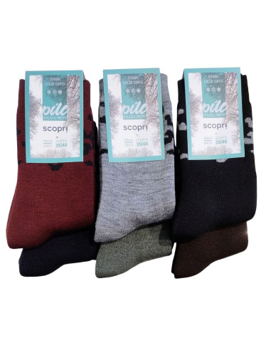 Women's warm pile short socks Scopri Prisco Aput (1 PAIO)