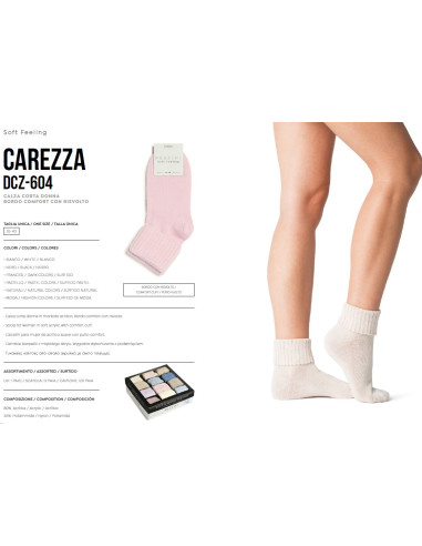 Calzino donna morbidoso Pezzini Carezza DCZ-604 (1 PAIO)