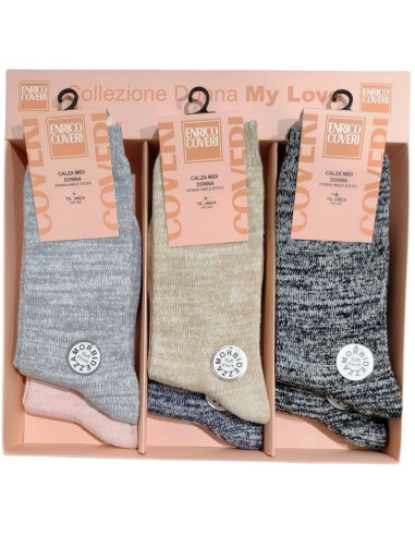 Woman soft and warm sock with soft touch E. Coveri Melody-8