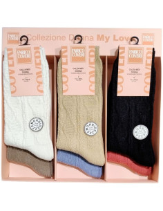Calzino donna morbidoso effetto soft touch E. Coveri Melody-5M
