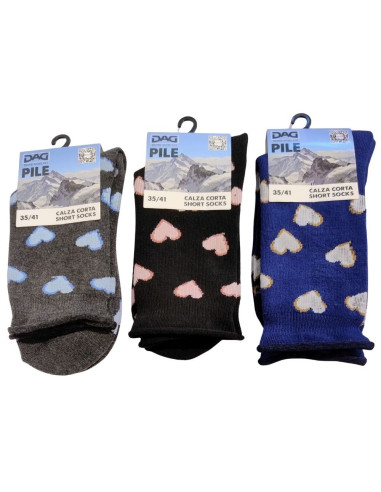 Women's warm pile short socks Dag 05
