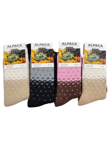 Soft women's short socks with alpaca North Pole Alpaca 05